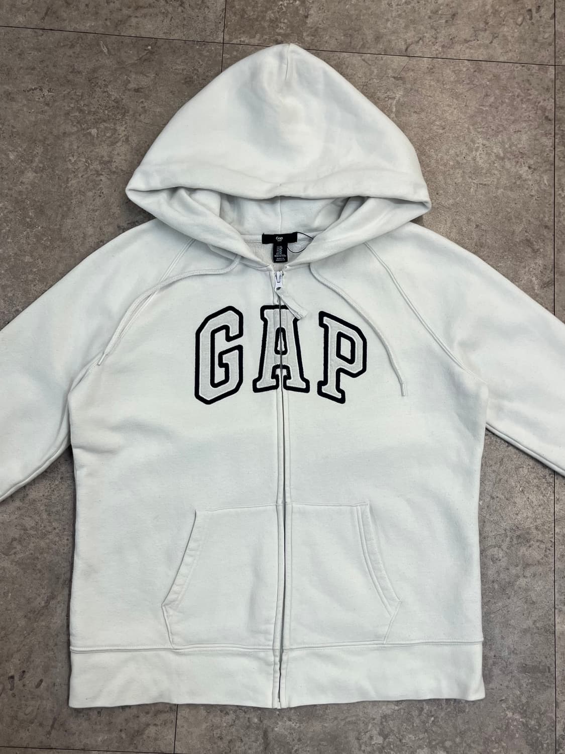 갭 기모 후드집업 화이트 XL #csz3345 상품이미지5