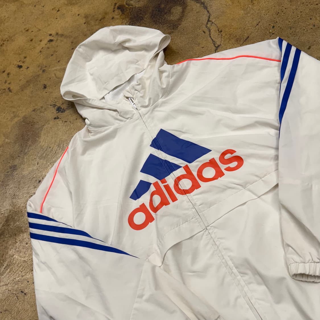 [정품/160] 아디다스 빅로고 후드 바람막이 자켓 b16 상품이미지1