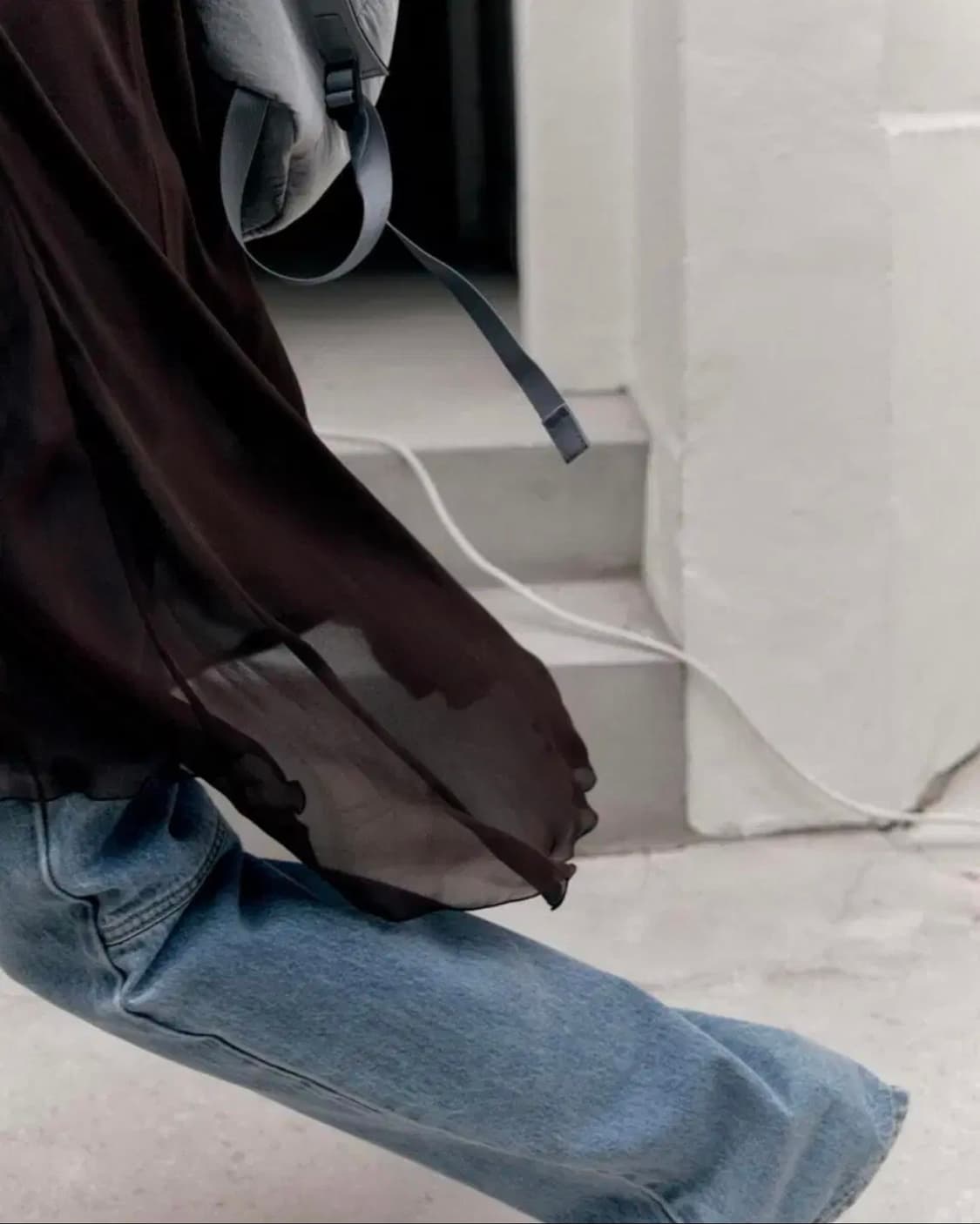 로우클래식 쉬어 레이어드 드레스 브라운 M 상품이미지5