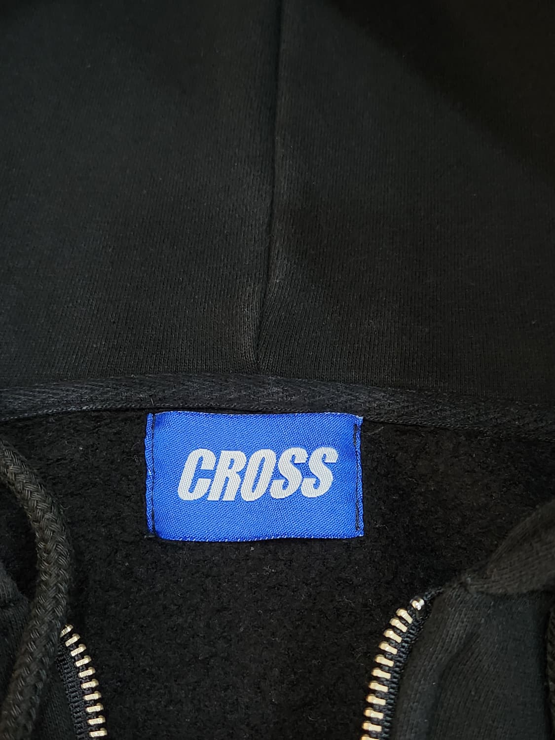 [L] 크로스드레슬리 블랙 약기모 후드집업 L사이즈 상품이미지4