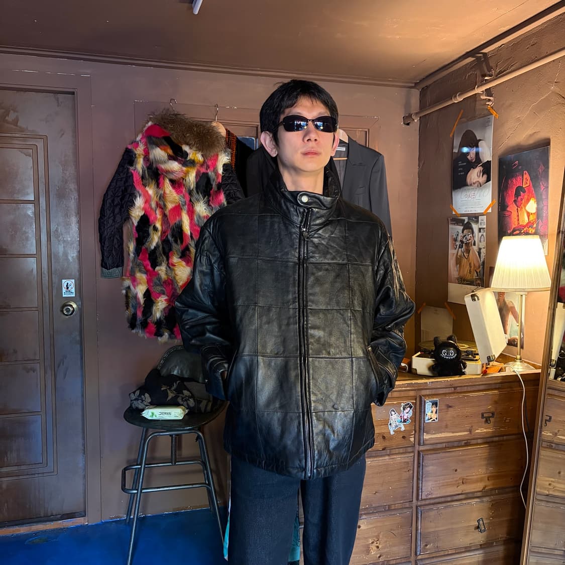 Lambskin Black Padded Jacket XL 상품이미지2