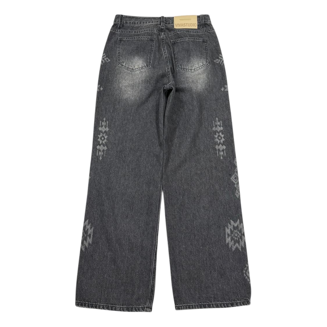 비바스튜디오 사이드 스노우 데님팬츠 바지 블랙 M 상품이미지3