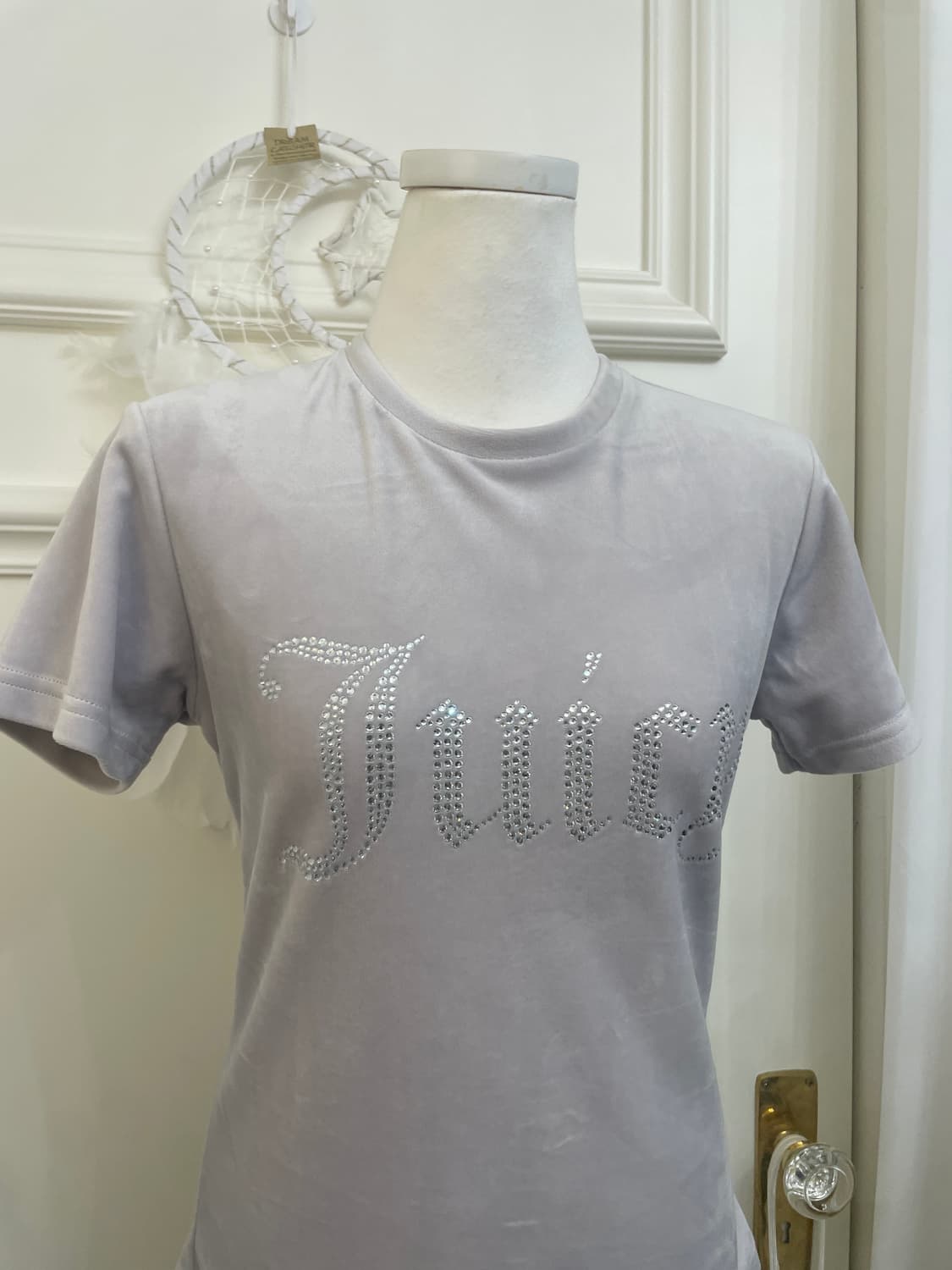 JUICY COUTURE cubic logo velvet top 상품이미지5
