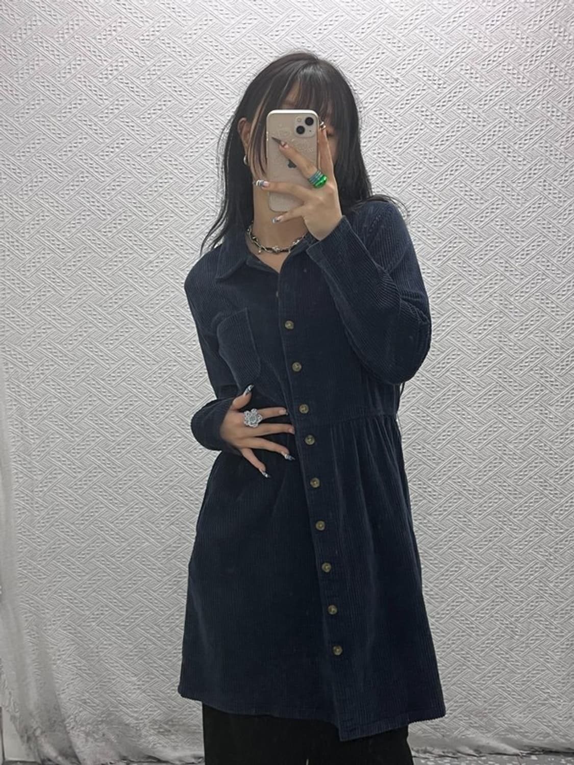 엘엘빈 모리걸 폭닥 코듀로이 골덴 미디 원피스 95 C07924 상품이미지2