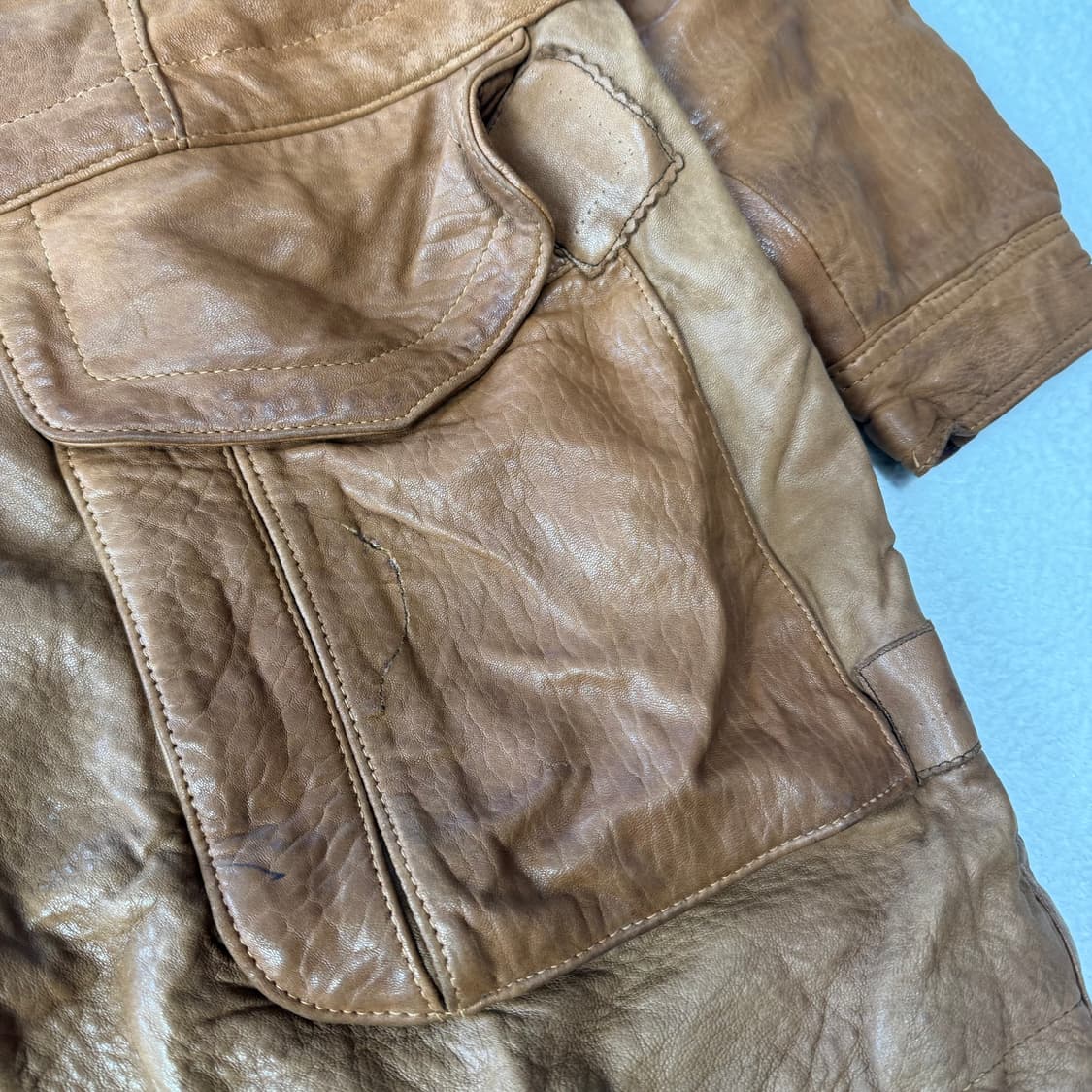 빈티지 레더 후드파카 상품이미지7