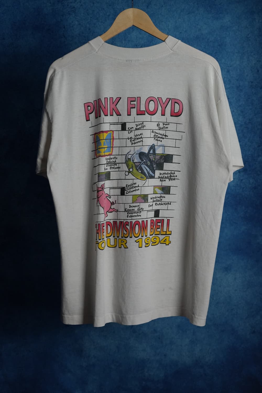 (XL) 90s 핑크플로이드 디비젼벨 투어 빈티지 밴드티 부틀렉 상품이미지2