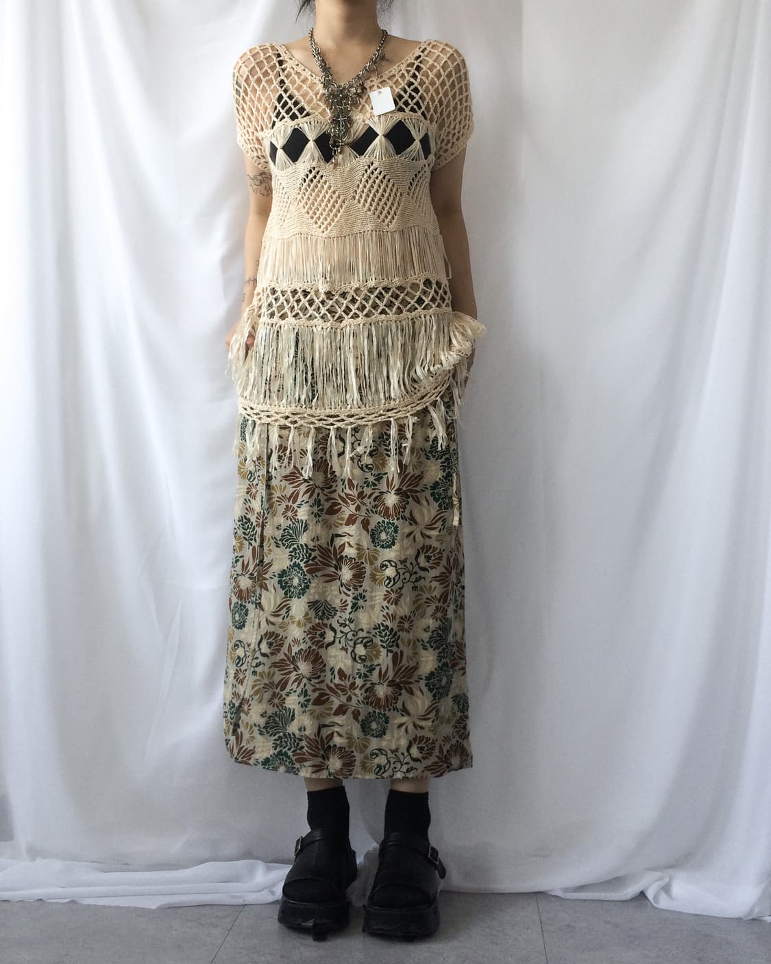 Fringe net top 상품이미지1