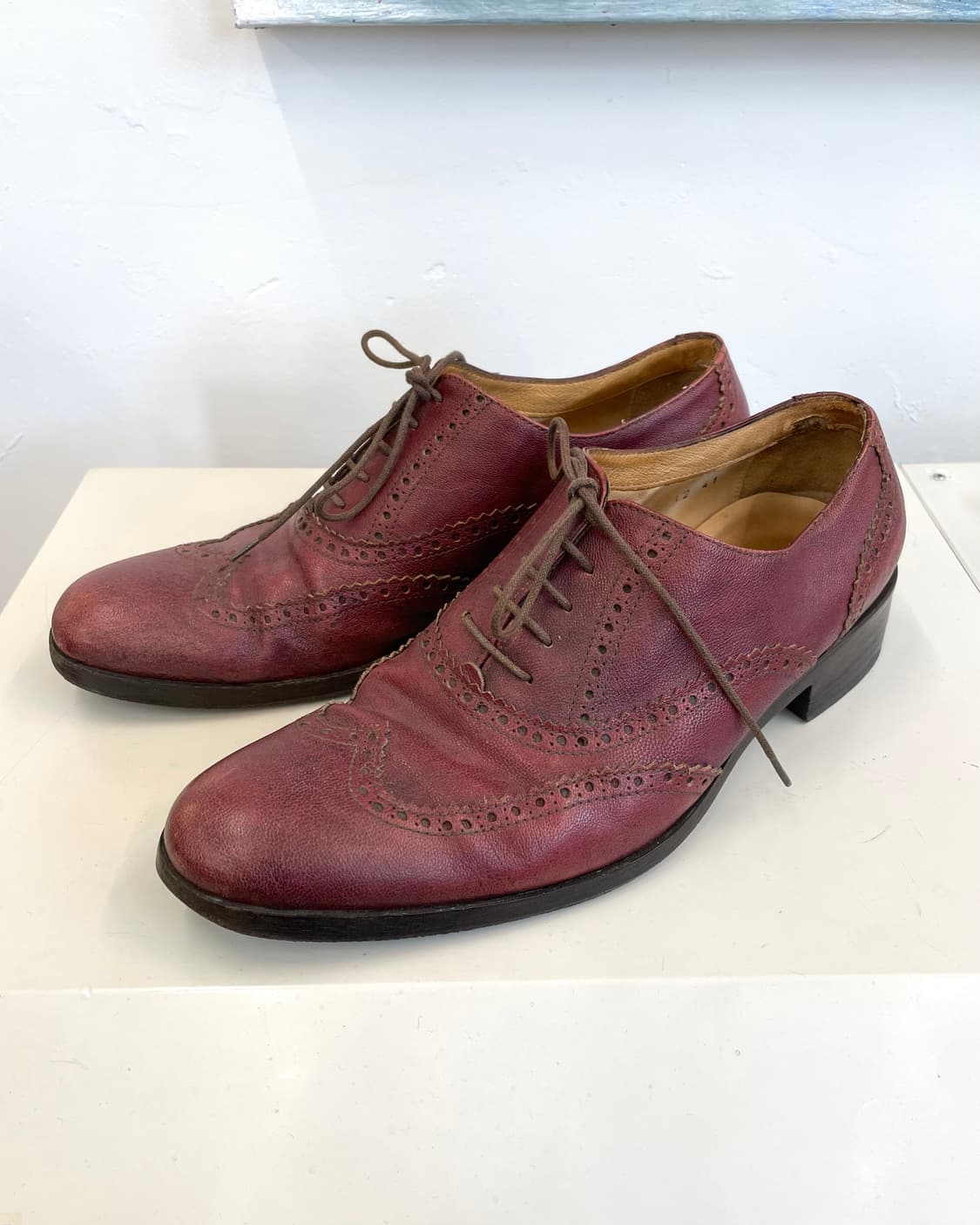 [260] 드리스반노튼 윙팁 슈즈 버건디 상품이미지4