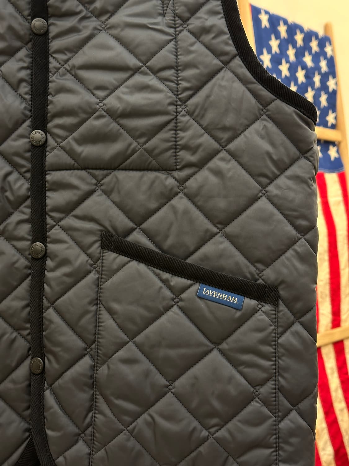 [새제품] 라벤헴 믹필드 퀼팅베스트 블랙 XL 상품이미지2