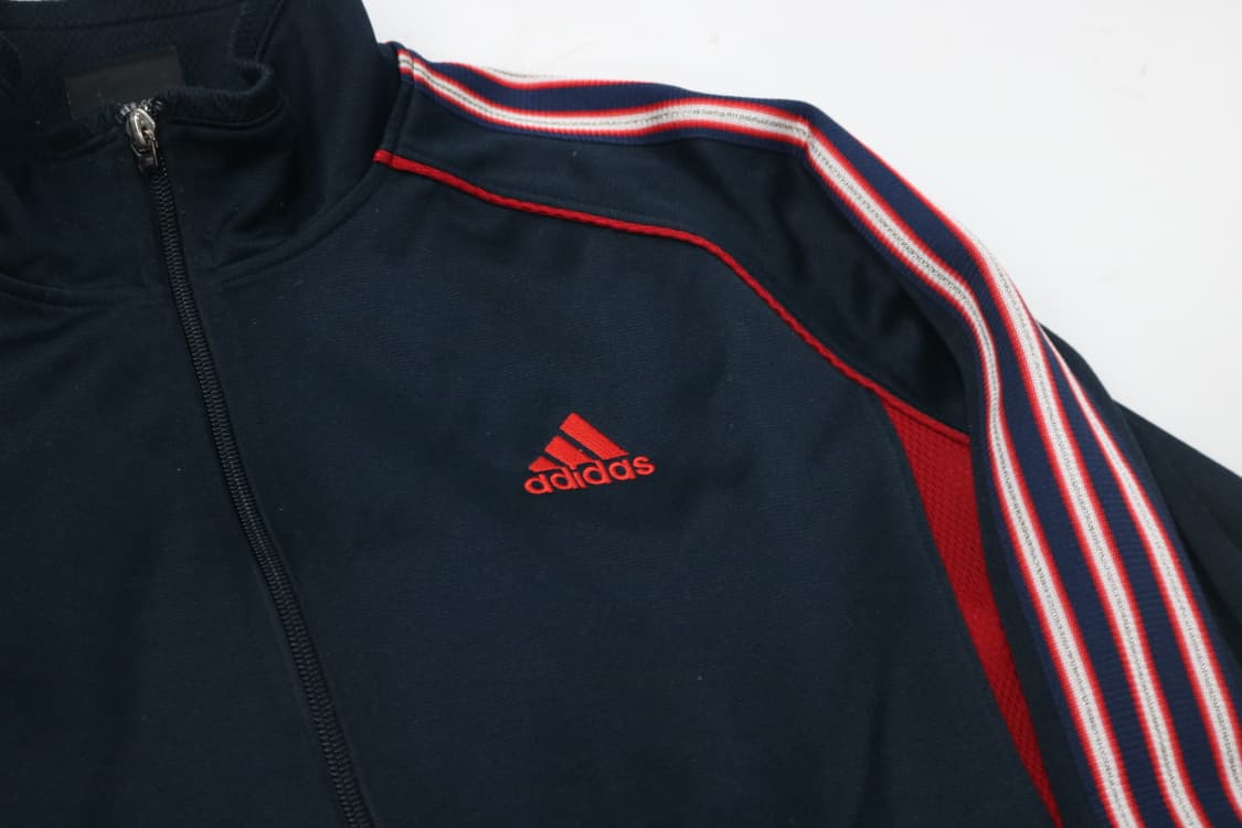 아디다스 빈티지 클라이마라이트 네이비 레드 배색 트랙탑 (M) 상품이미지4