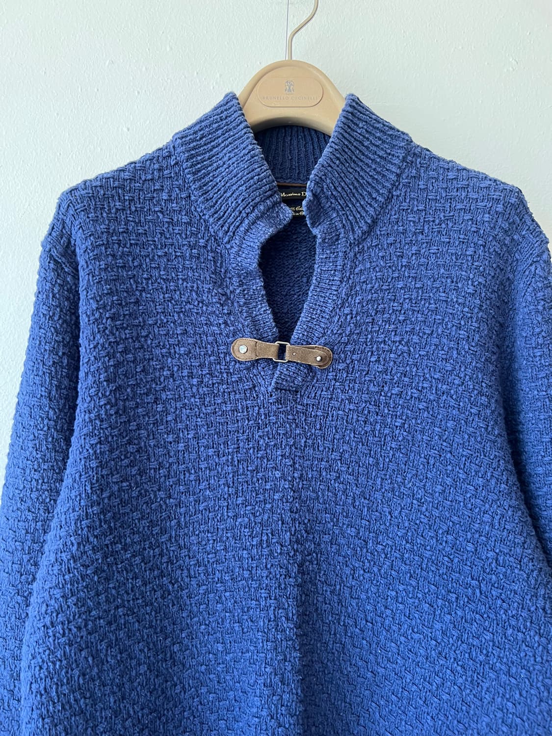 코스 COS 남성 네이비 하이넥니트 코튼니트 상품이미지1