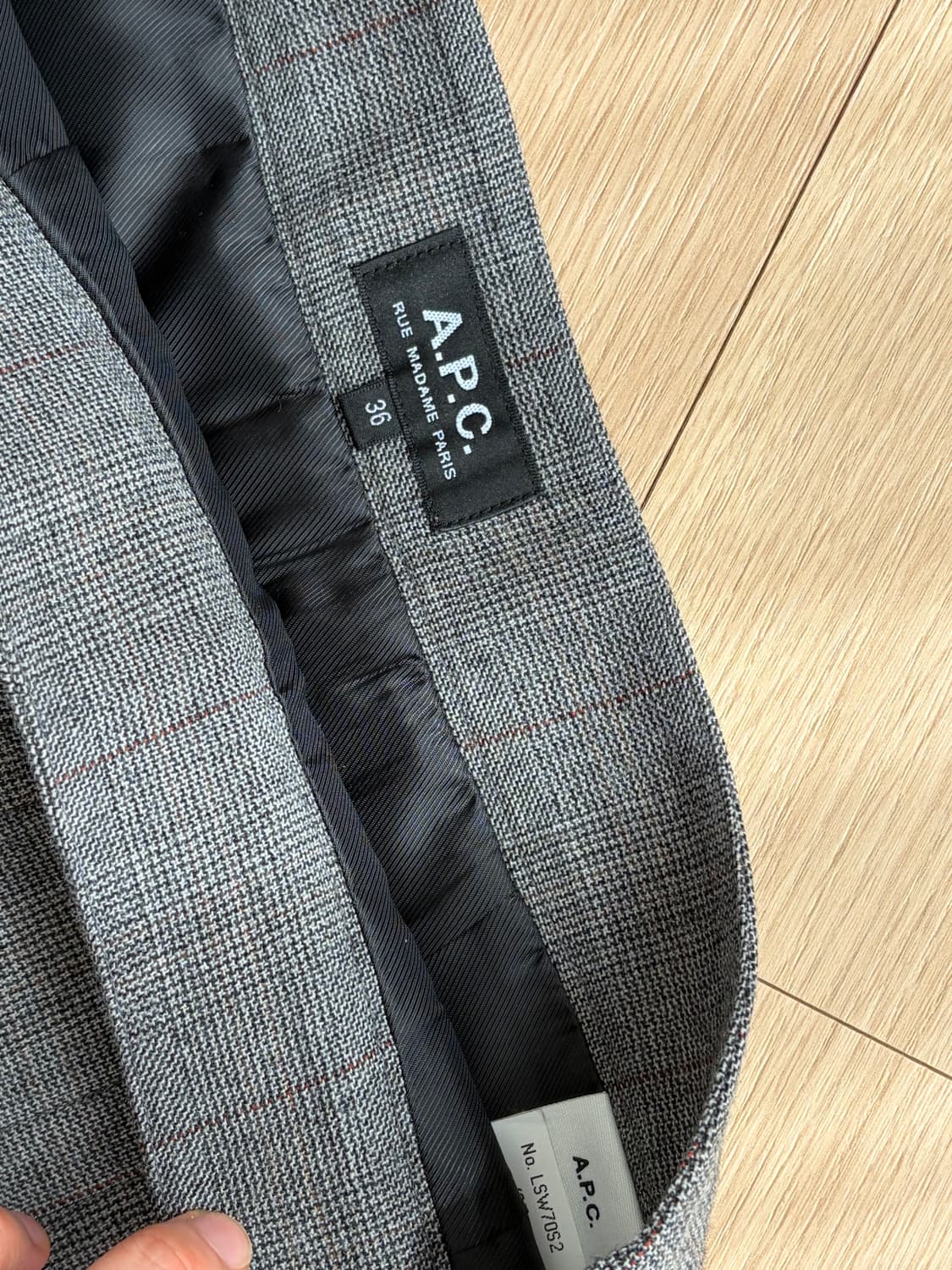 (새상품) apc 체크 플리츠 스커트 36 상품이미지2