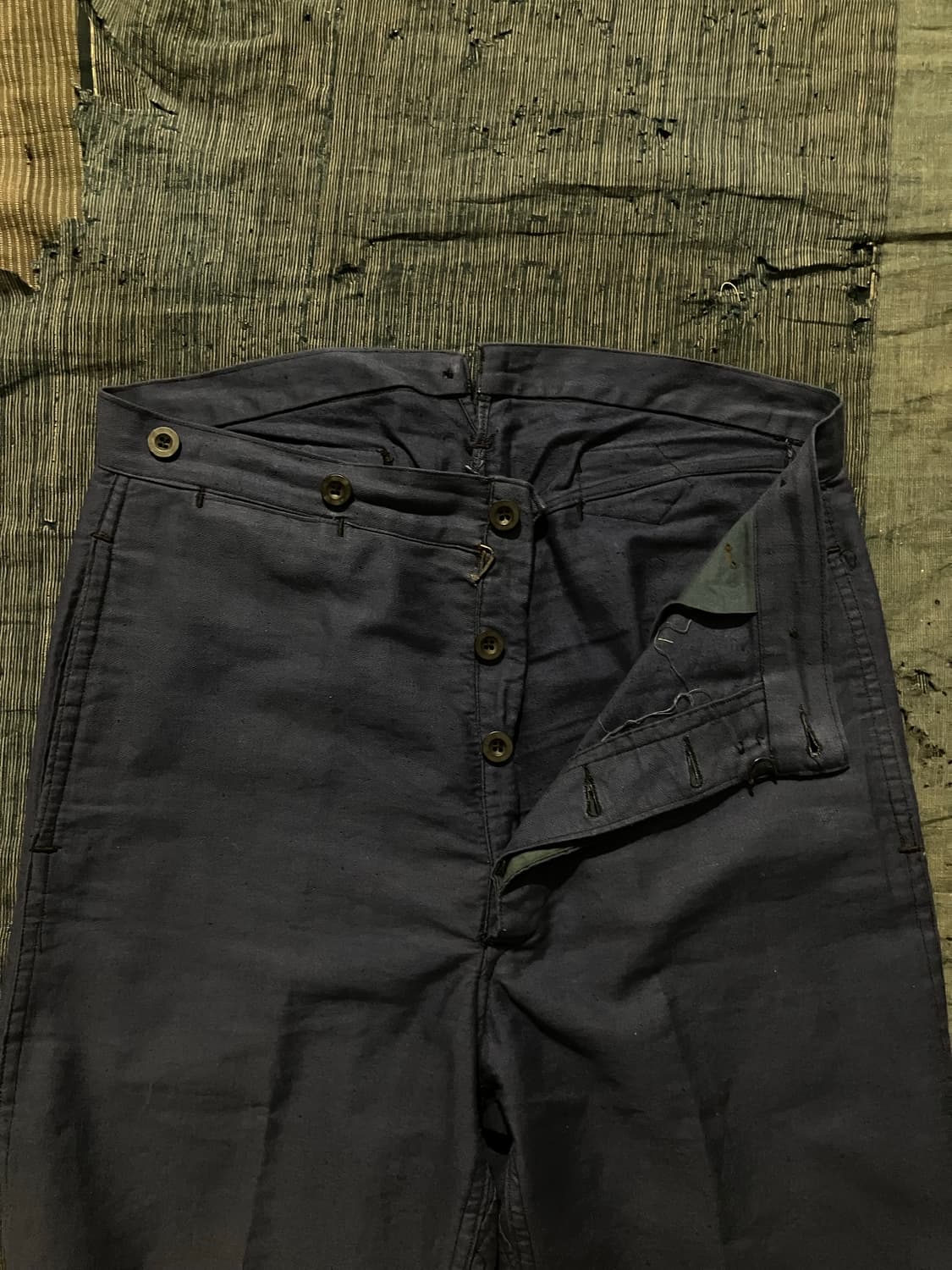 🇫🇷 30~40s 빈티지 프렌치 신치 버클백 워크 팬츠 트라우저 상품이미지5