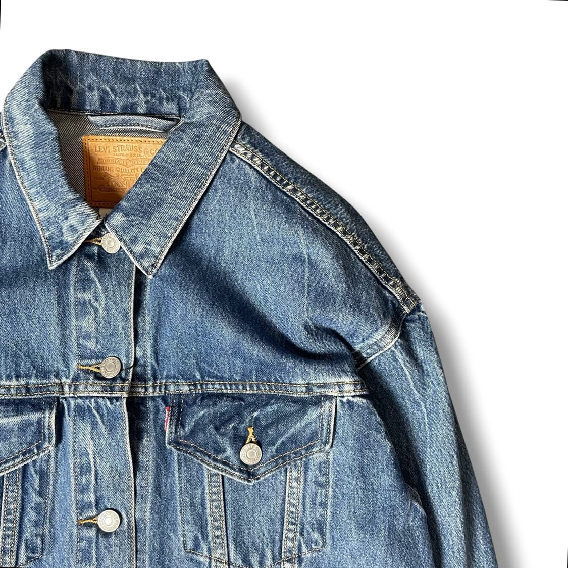 리바이스 여성 배기 스포츠 테이프 트러커 자켓 S 상품이미지3