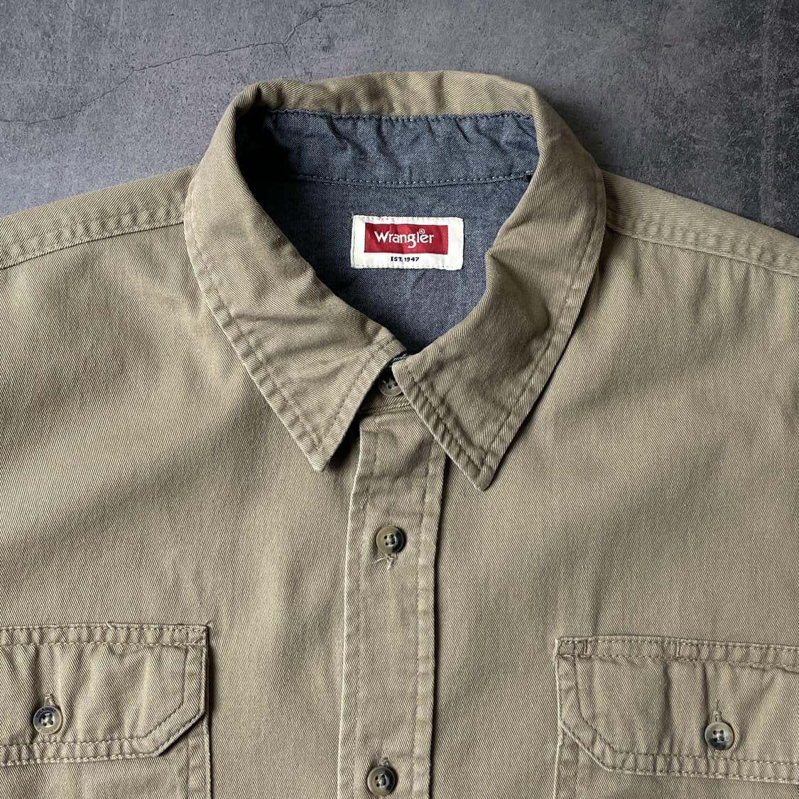 WRANGLER 랭글러 빈티지 베이지 코튼셔츠 A00422 상품이미지2