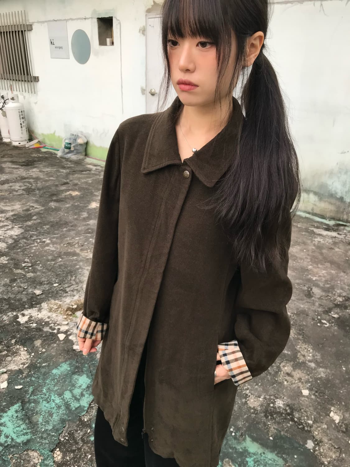 닥스 올리브 브라운 코트 상품이미지1