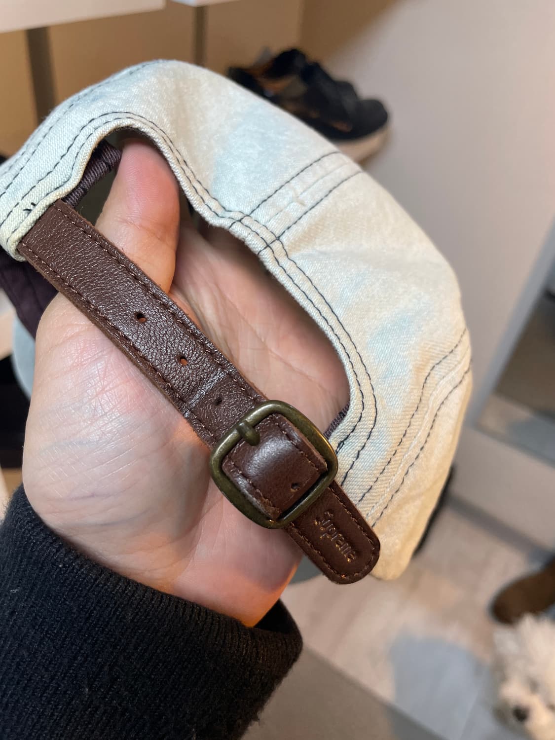 슈프림 데님 캠프캡 연청 착샷 ㅇ  상품이미지5