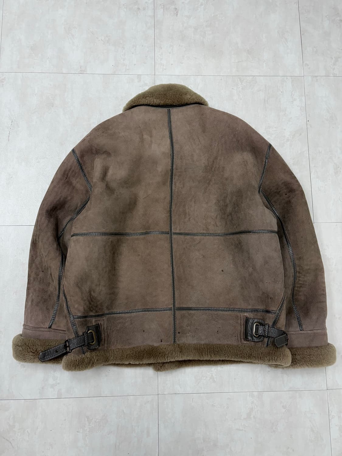 브라운 스웨이드 가죽 무스탕 #80 상품이미지7