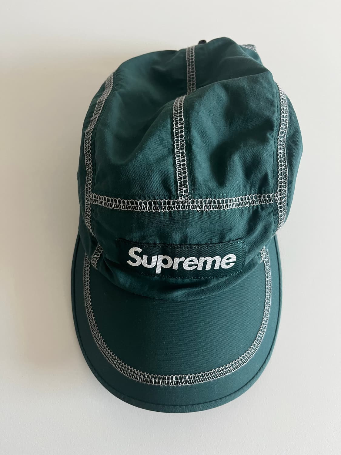 슈프림 리플렉티브 스티치 캠프캡 다크그린 상품이미지1