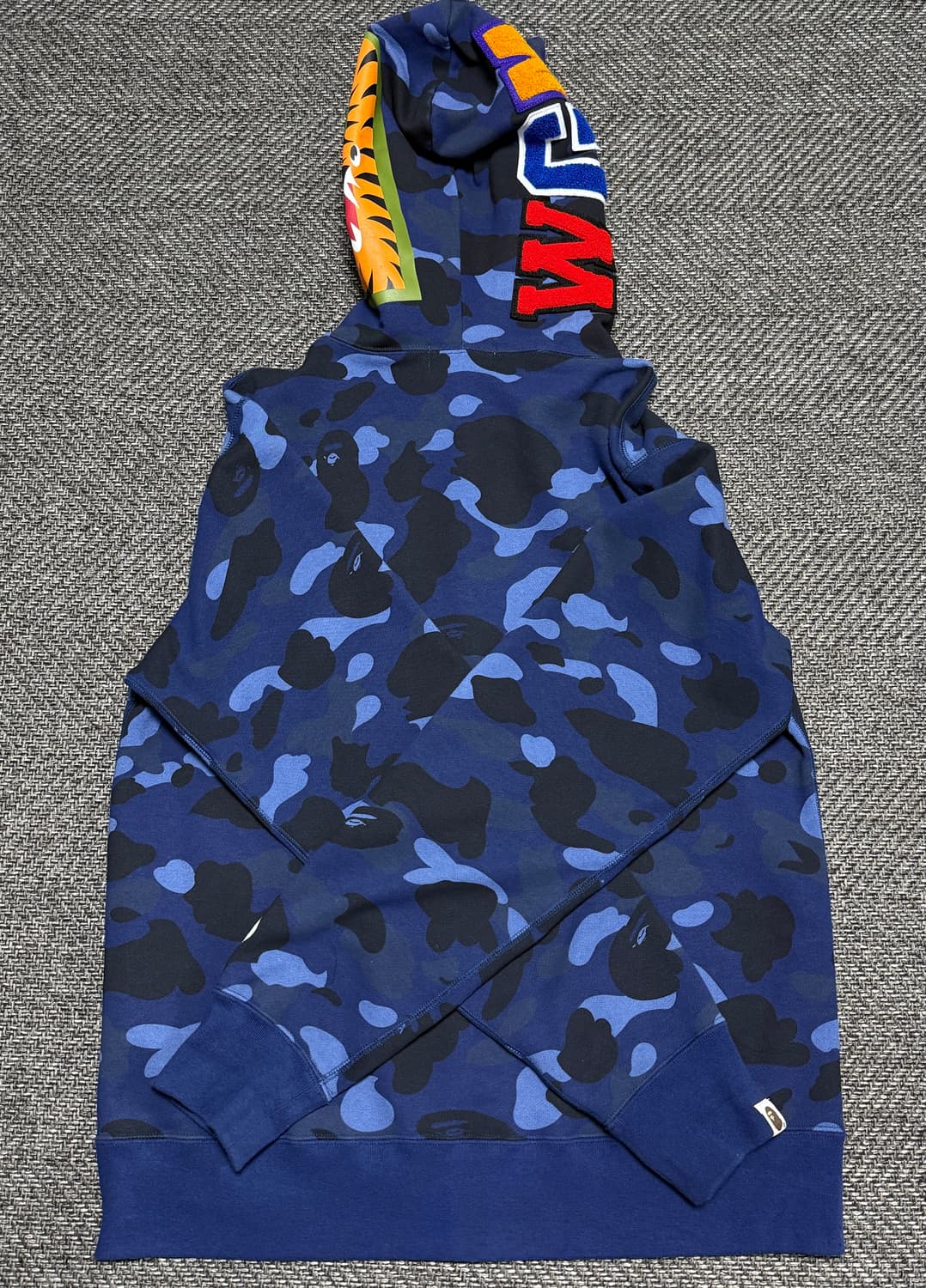 베이프 카모 샤크 네이비 후드집업 L 상품이미지2