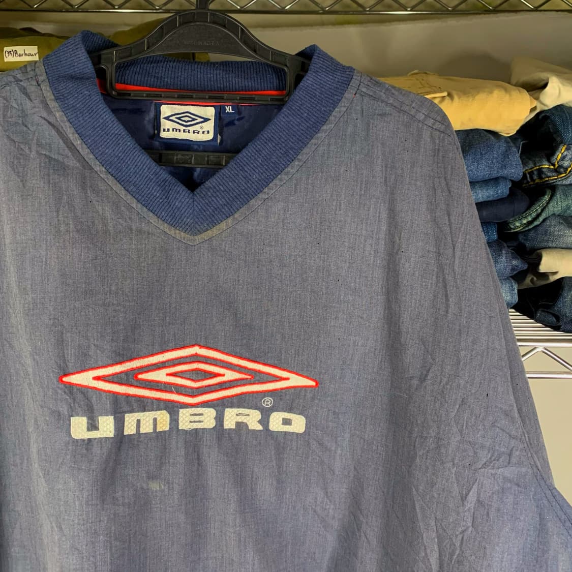 [XL] 90's 엄브로 나일론 웜업 스웻셔츠 상품이미지1