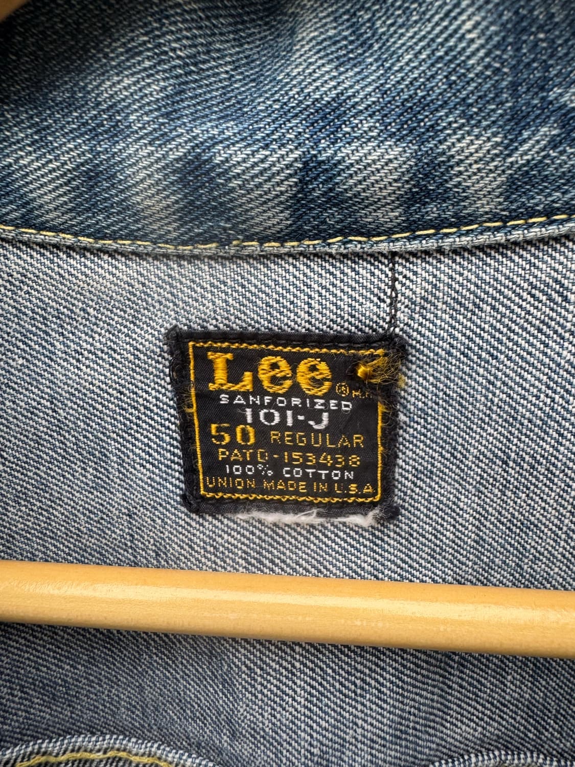 60s lee 빈티지 101-j 웨스턴 데님 자켓 빅사이즈 50 상품이미지9