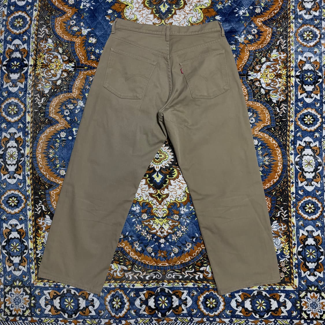 빈티지 00s 리바이스 569 베이지 와이드 데님팬츠 상품이미지2