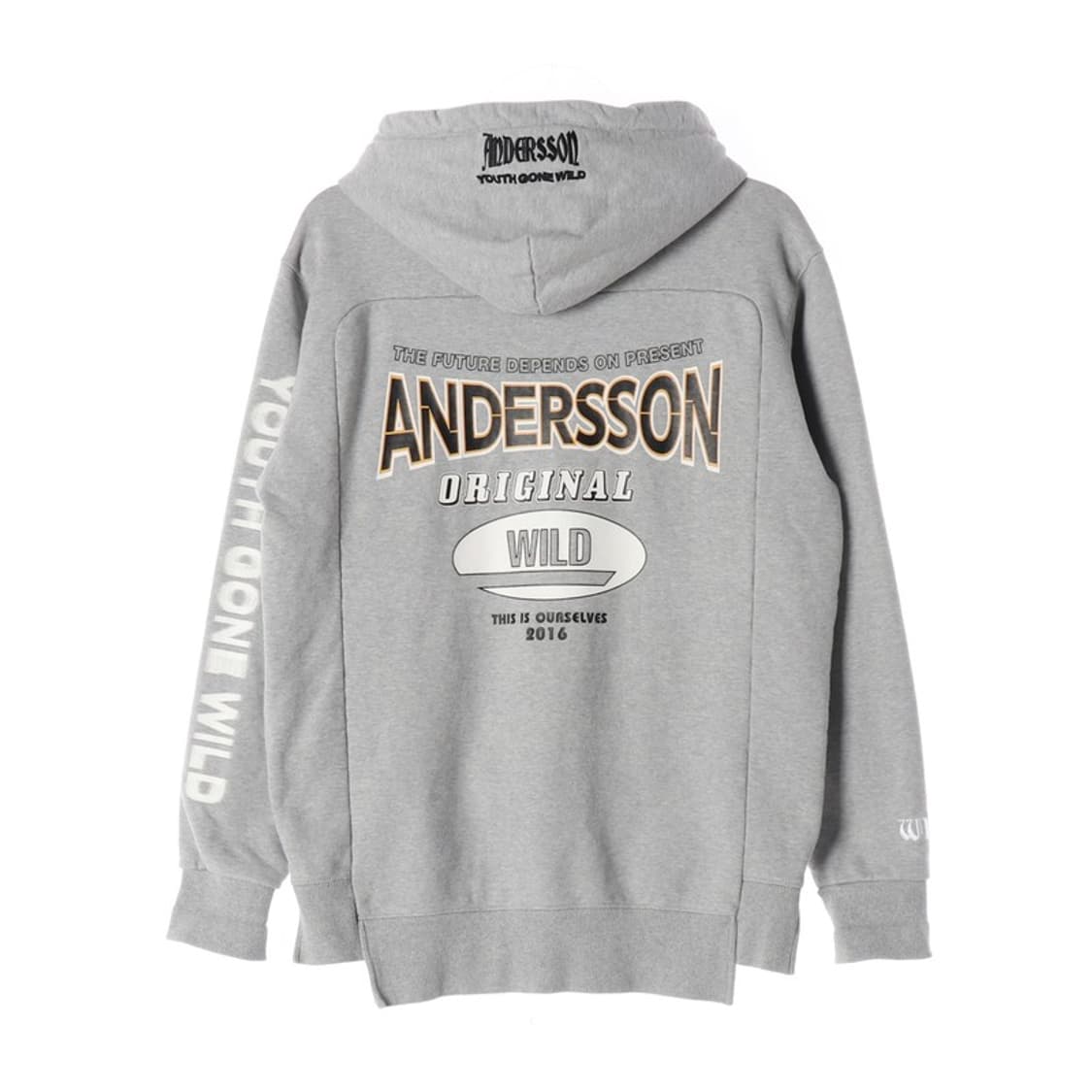 앤더슨벨 그레이 컷오프 그래픽 후드 L 상품이미지2