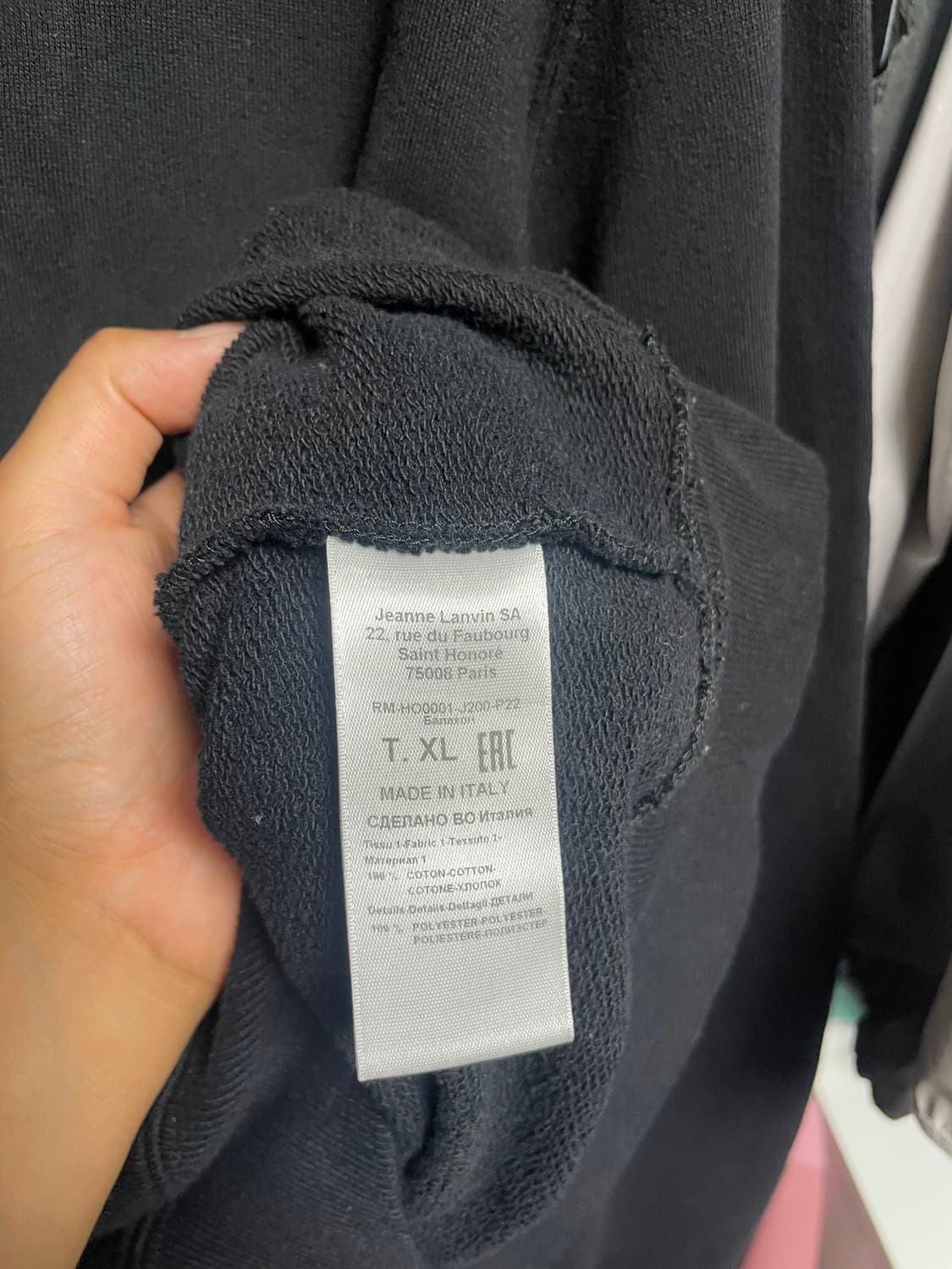 [xl] 랑방 Lanvin 블랙 후드 상품이미지4