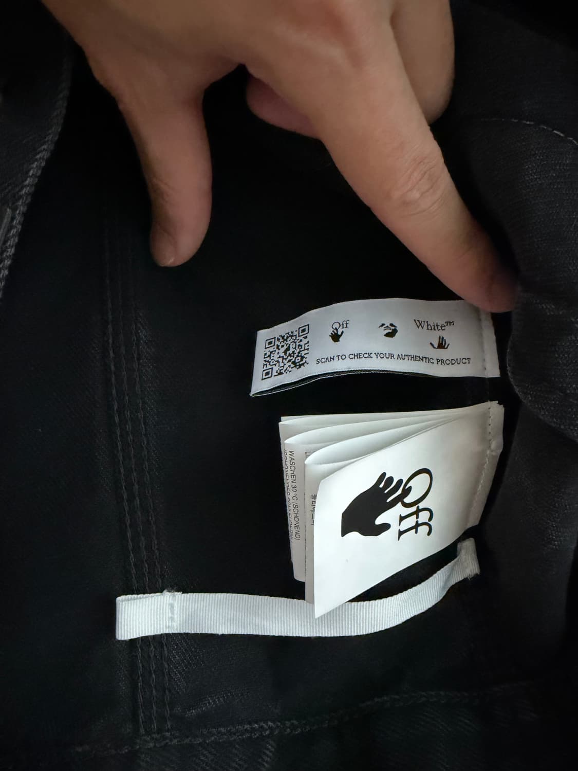 오프화이트 네거티브 마크 슬림핏 데님자켓 상품이미지8