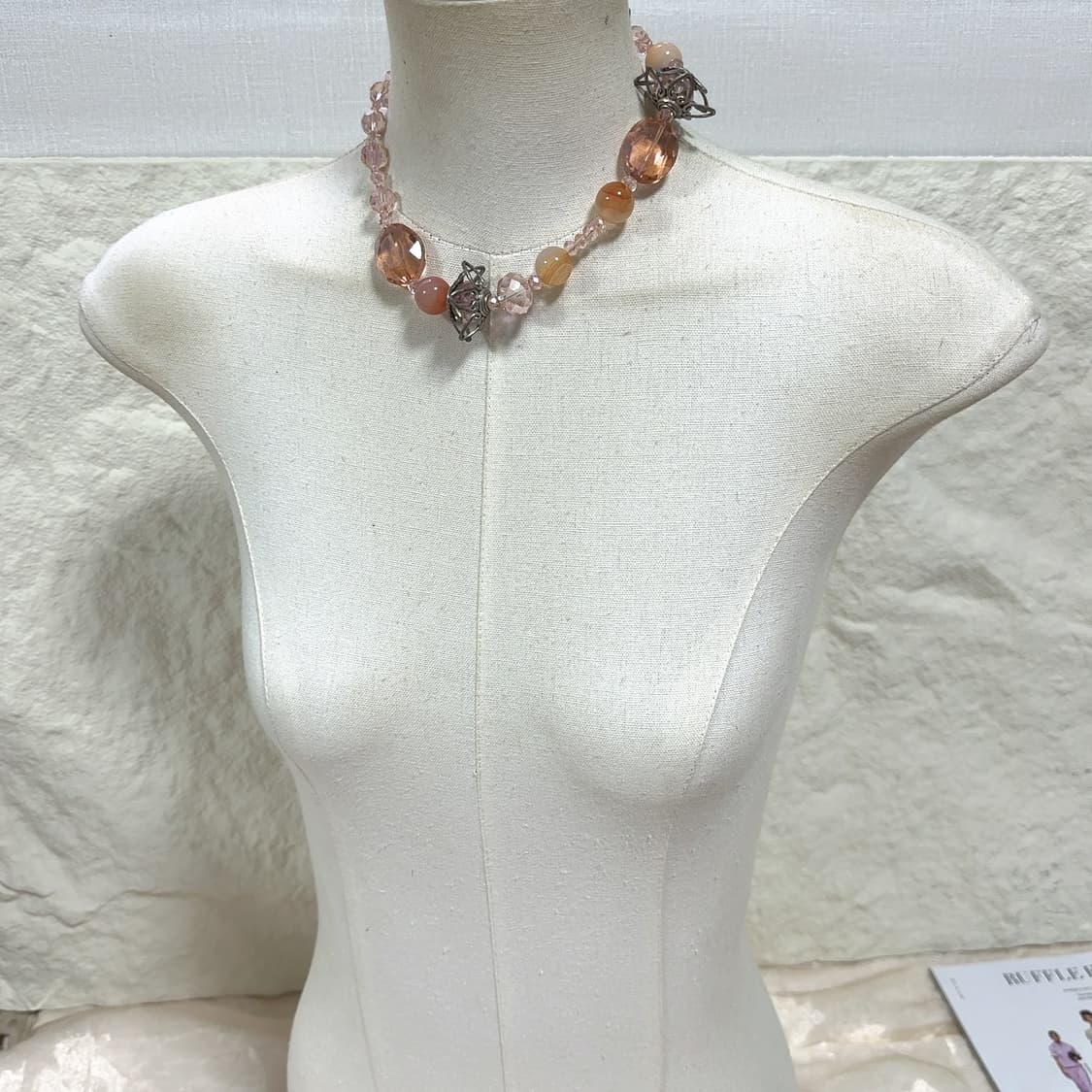 빈티지 빅토리아 중세 마노 초커 OT고리 목걸이 상품이미지1