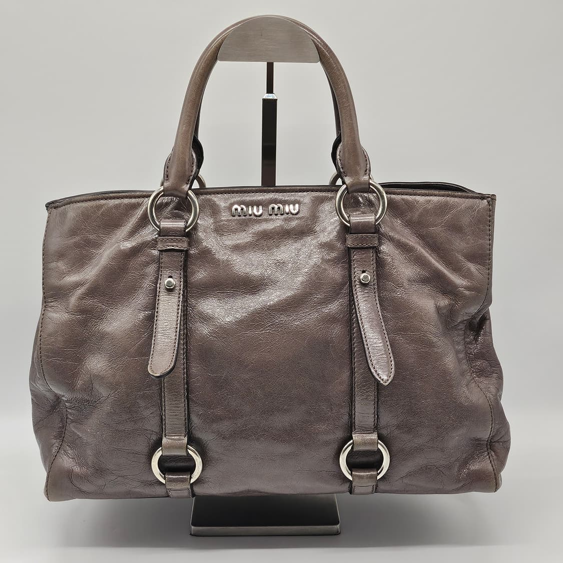 정품 미우미우 비텔로 샤인 투웨이백 (그레이) 상품이미지2