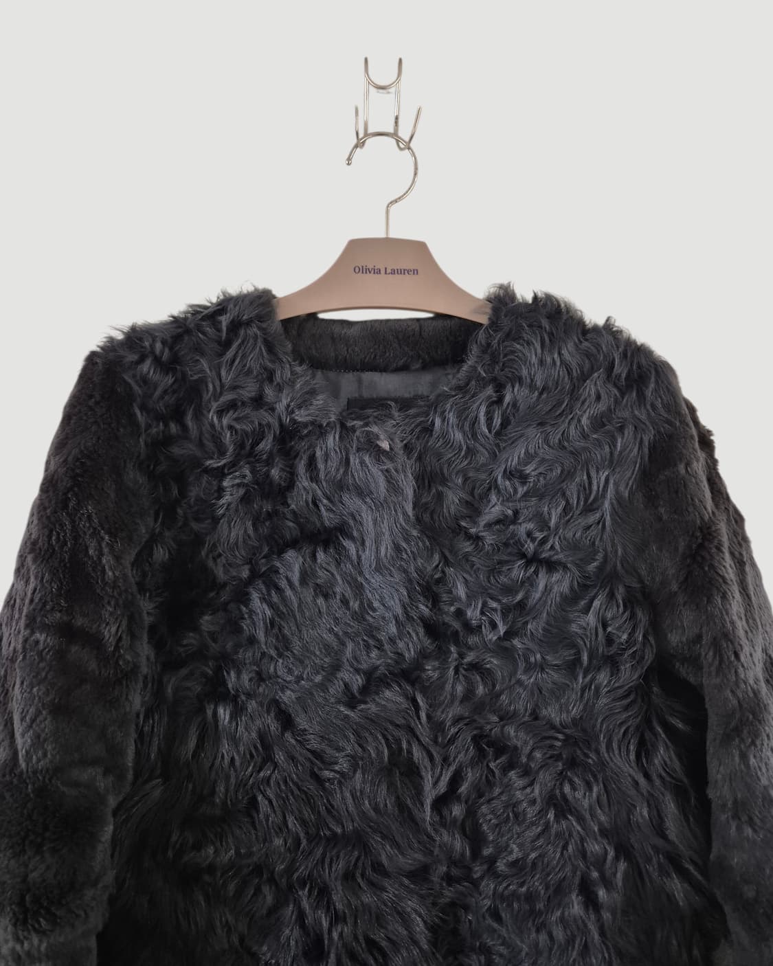 리틀블랙 여자 양털 토끼털 모피 코트자켓 상품이미지2