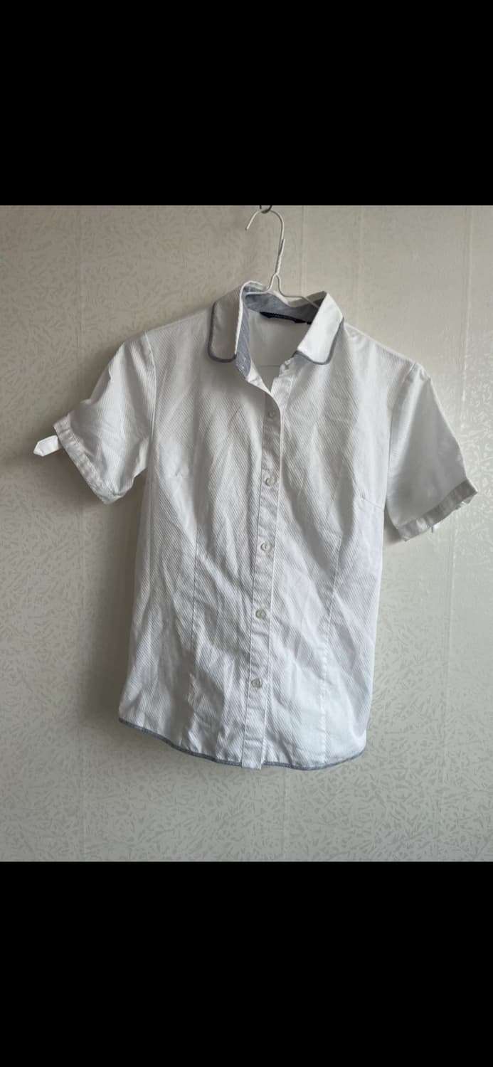 일본 빈티지 화이트 반팔 셔츠 상품이미지2