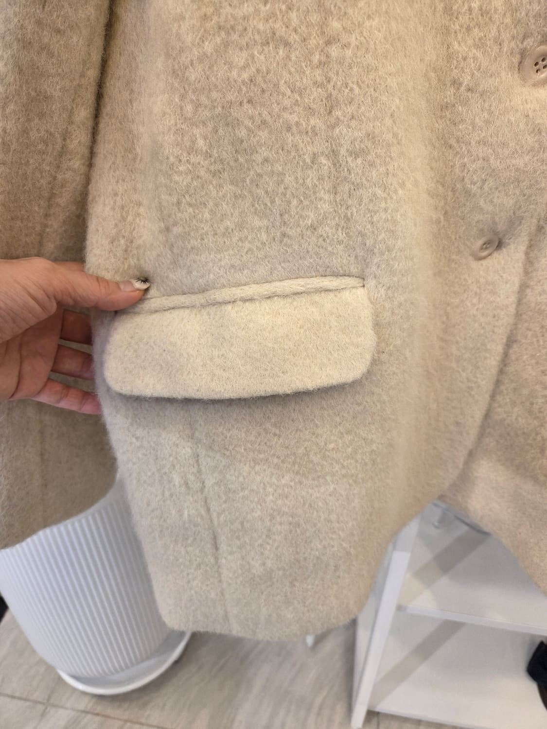 무드베이지 알파카 자켓 상품이미지3