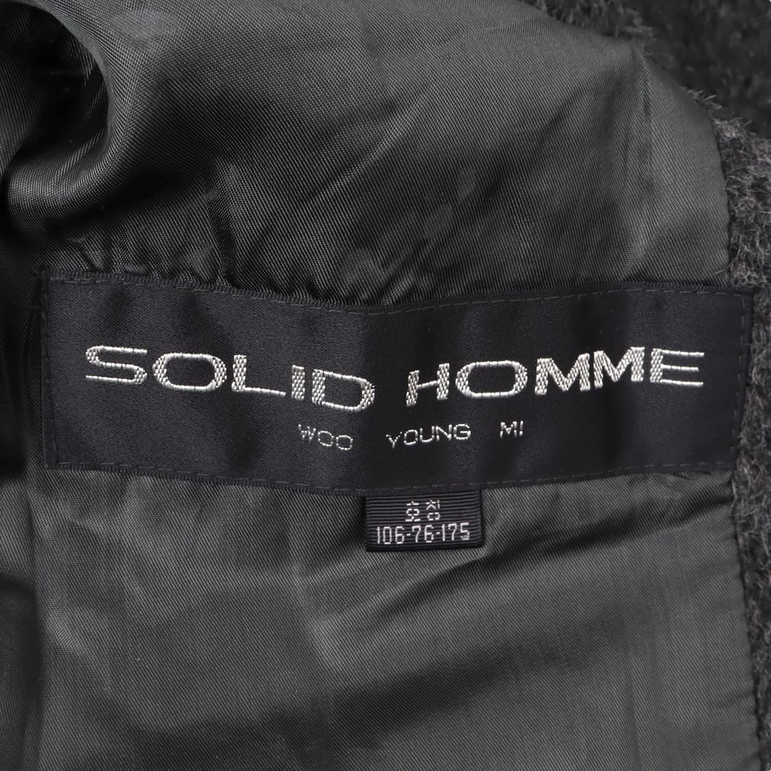 솔리드옴므 챠콜 오버핏 더블 브레스티드 울 코트 상품이미지8