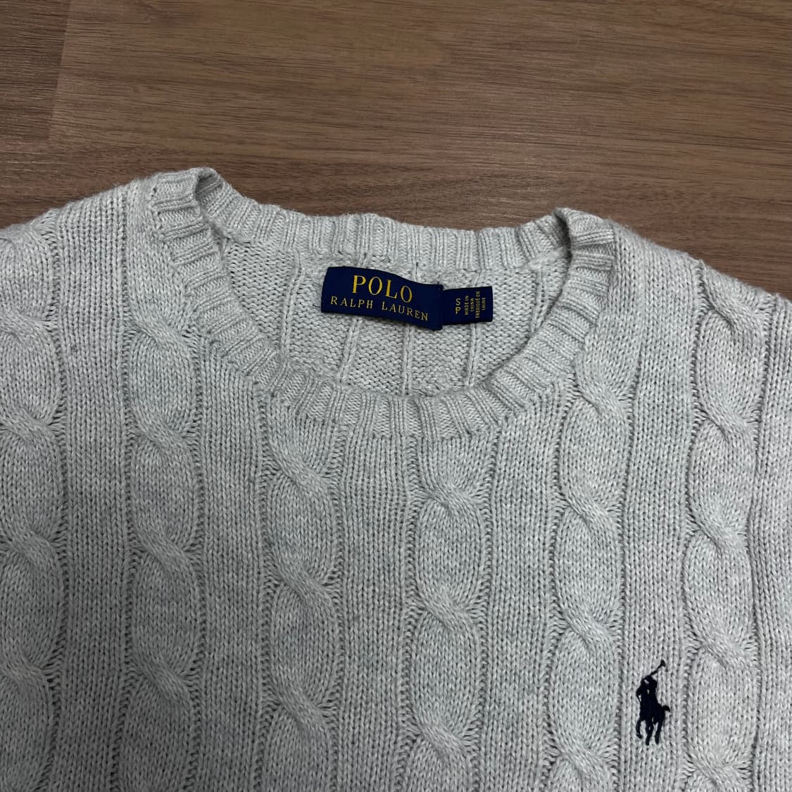 100 폴로랄프로렌 꽈배기 그레이 니트 상품이미지2