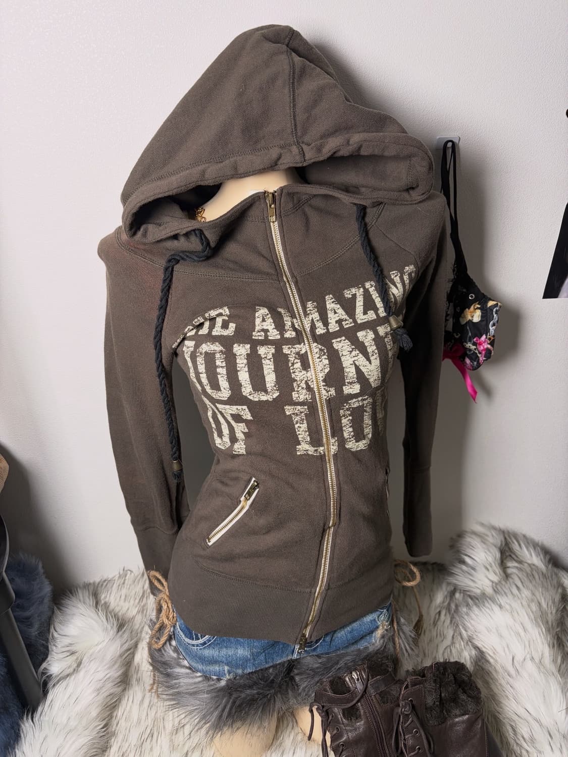 GARULA y2k 하이넥 후드집업 상품이미지1