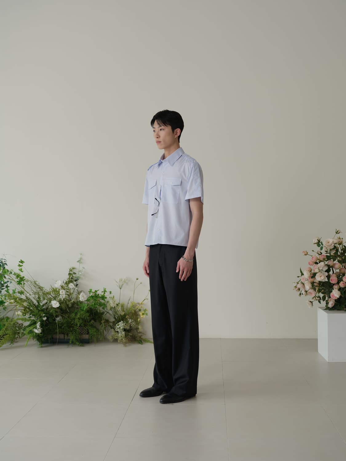웨이비니스 Fissure Stripe Layered Slacks m 상품이미지1