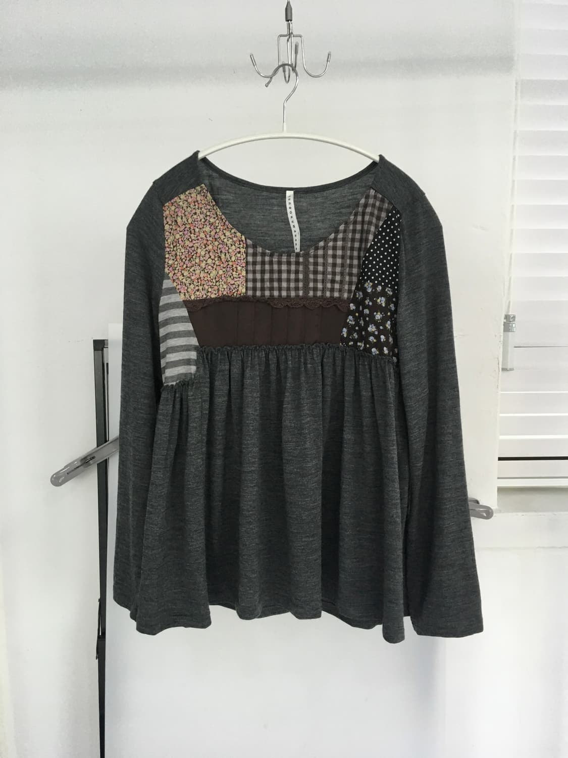 sunao kuwahara patchwork top 상품이미지4
