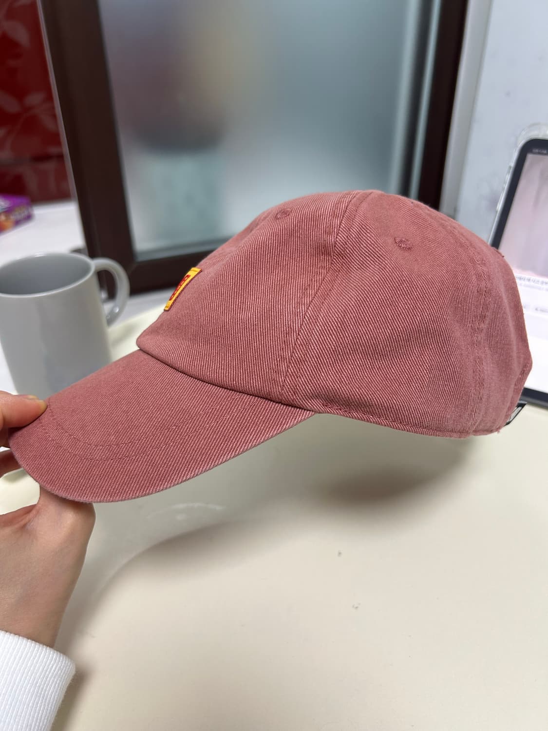 코닥 스퀘어로고 볼캡 (핑크색) 상품이미지4