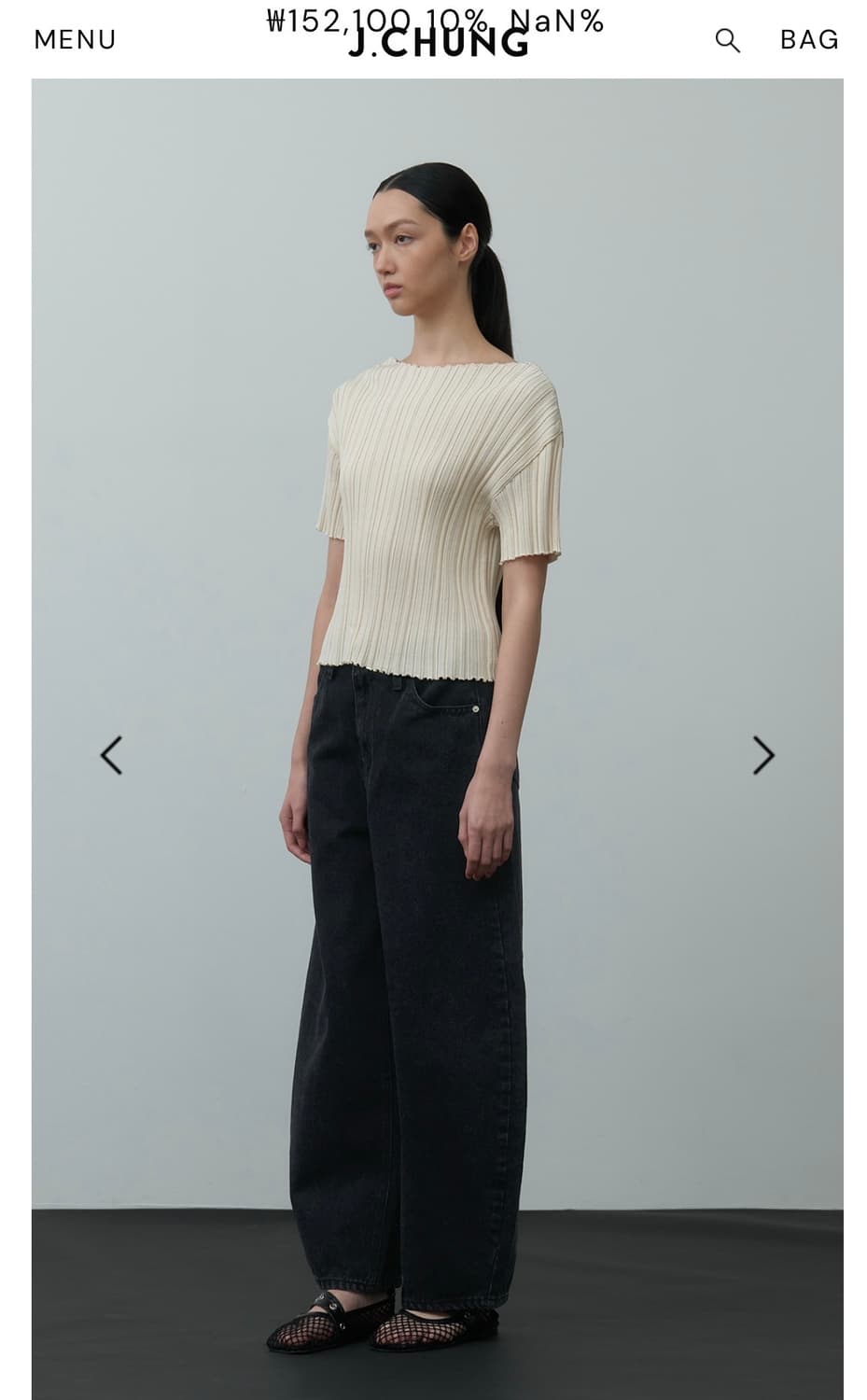 J Chung 커브드 블랙진 S - 르메르 르셉템버 아모멘토 상품이미지2