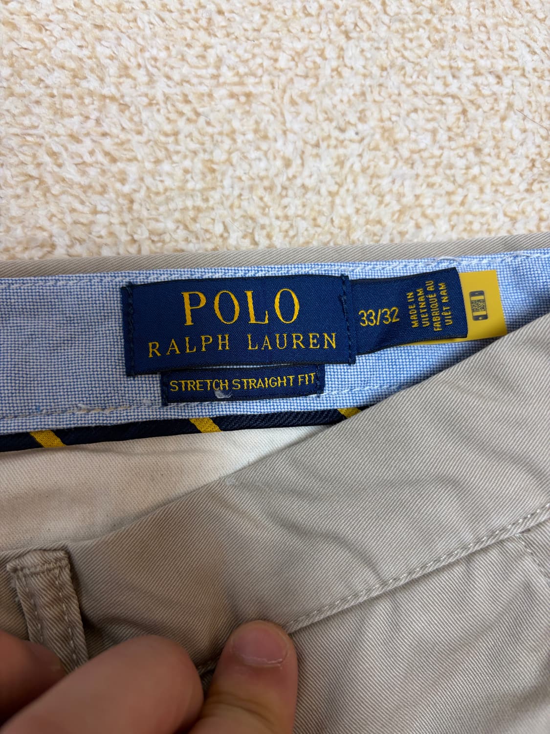 33inch) 폴로 랄프로렌 베이지 치노팬츠 면바지 신형 상품이미지2