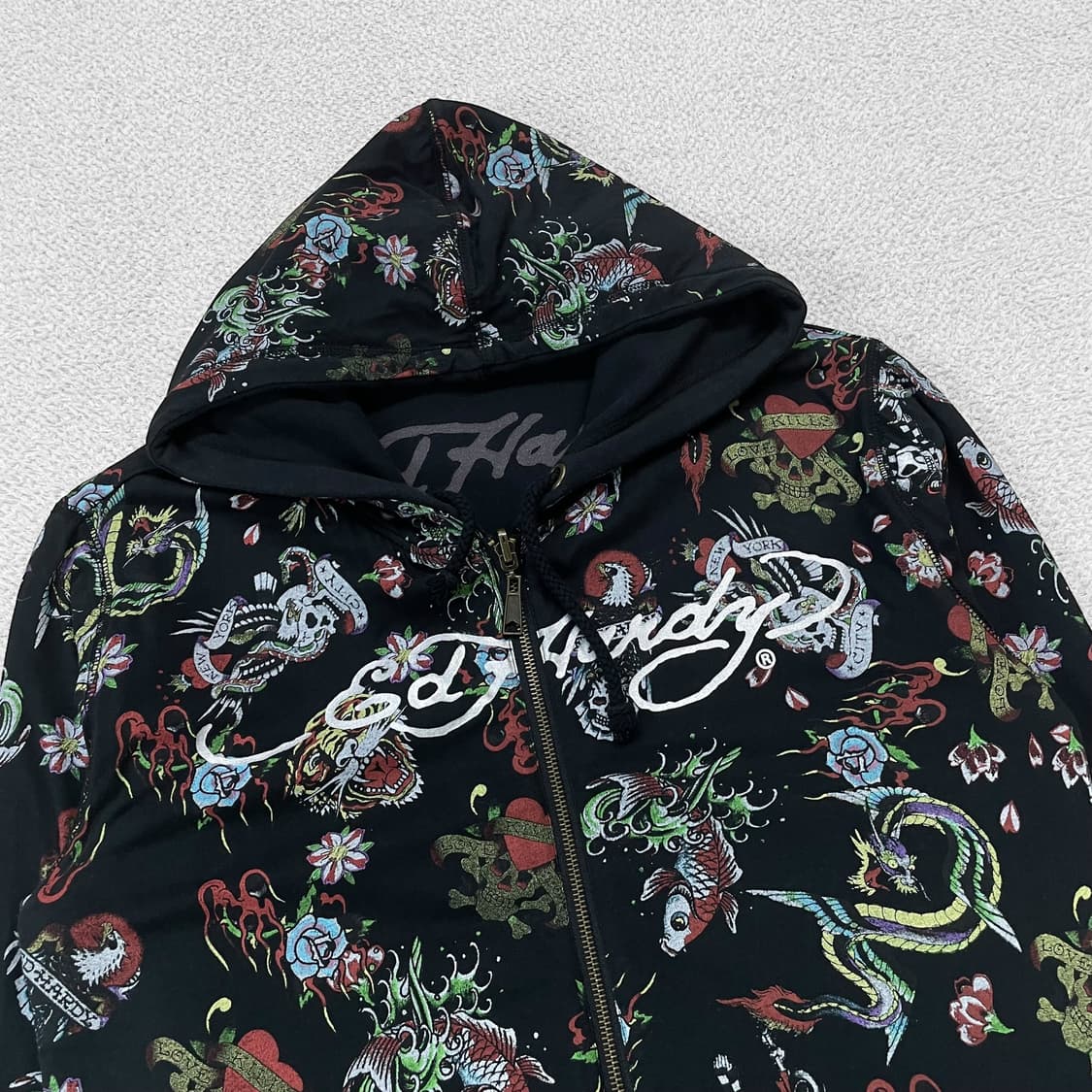 에드하디 Ed Hardy 리버시블 패턴 후드집업 상품이미지4
