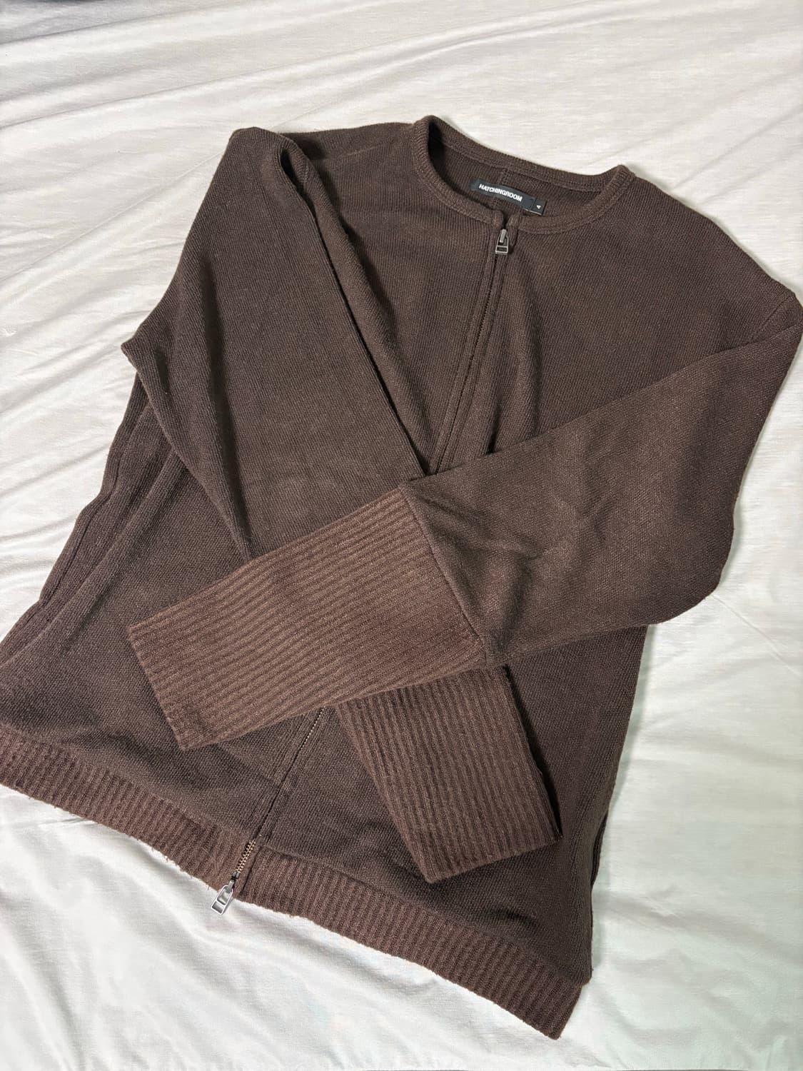 4)해칭룸 레이어 가디건 브라운 상품이미지3