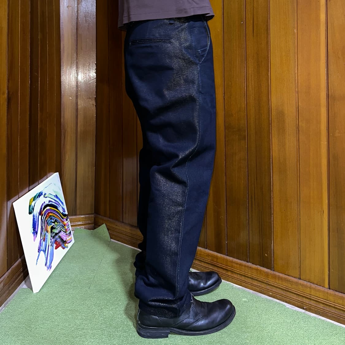 Factotum gold thread detail cotton pants 상품이미지2