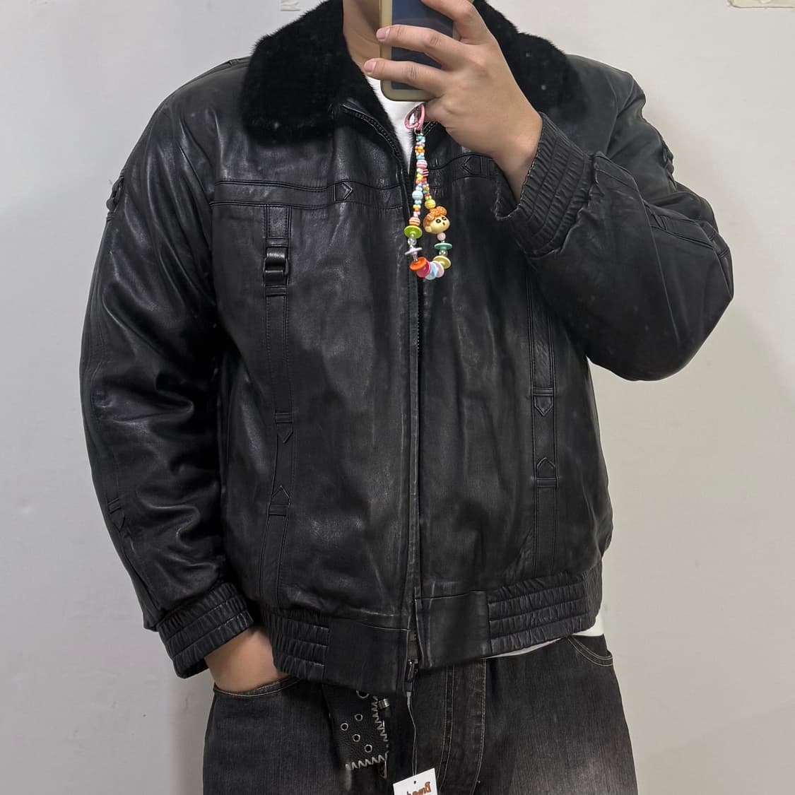 밍크퍼 리버시블 레더자켓 상품이미지3