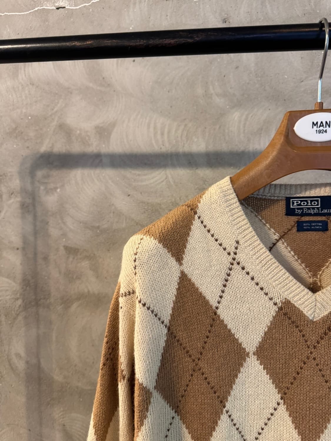 폴로 랄프로렌 알파카 코튼 아가일 니트 100 상품이미지2