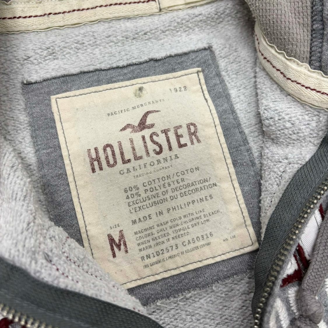 홀리스터 y2k 여리핏 그레이 대장급 걸즈 후드집업 희귀져지(M) 상품이미지4