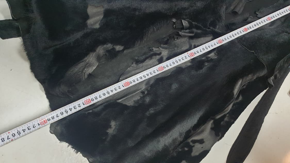 오브제 블랙 양모피 롱 코트 44사이즈 상품이미지4